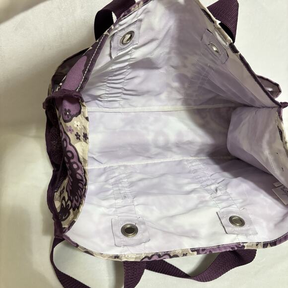 Thirty One Organizing Utility Tote 15 x 10 x 6 Pockets Plum Awesome Blossom - Picture 3 of 5
